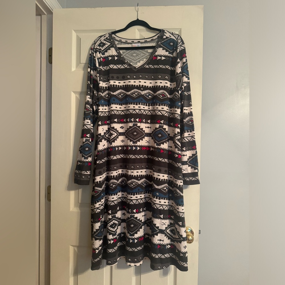 Lularoe long sleeve dress 3x